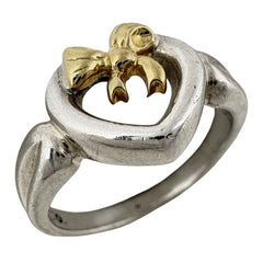 ティファニー ハートウィズボウ リング リボン コンビ 指輪 K18 リング 12.5号 シルバー925 750 シルバー ゴールド レディース ブランドアクセサリー 【中古】bracc