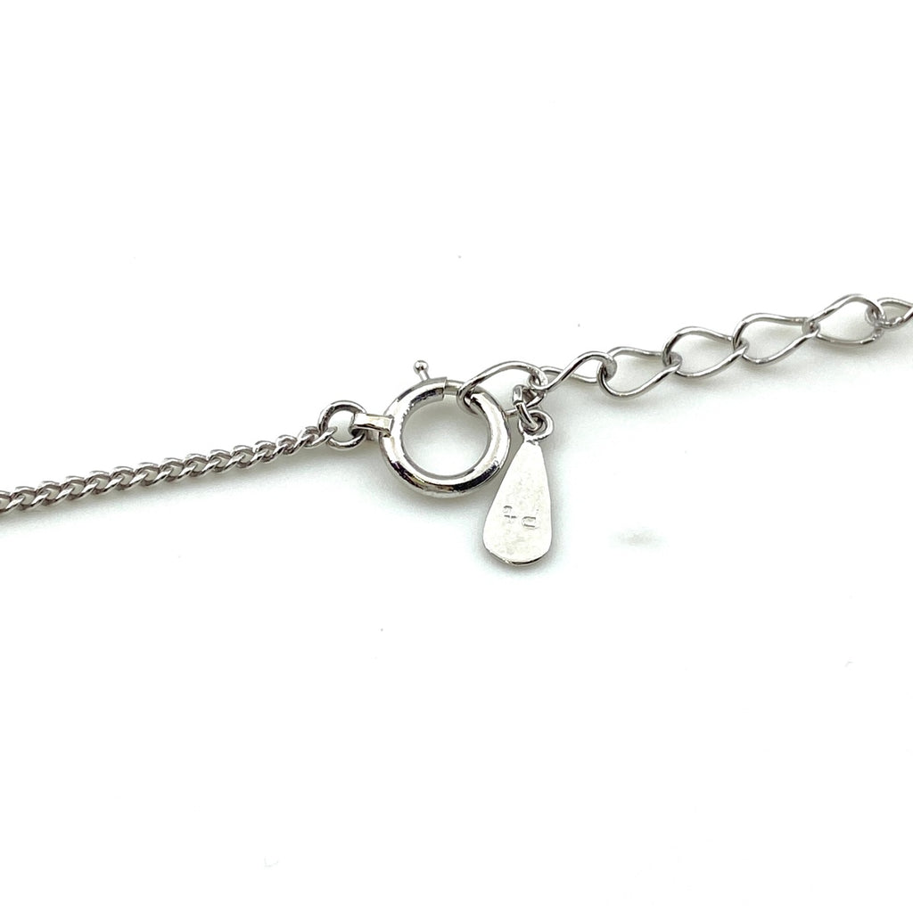 サファイア デザインネックレス プラチナ ペンダント メレダイヤ ダイヤモンド ネックレス Pt900 Pt850 サファイア レディース 【中古】nbjwl