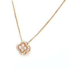 メレダイヤ デザインネックレス ペンダント ネックレス K14 ダイヤモンド レディース 【中古】nbjwl