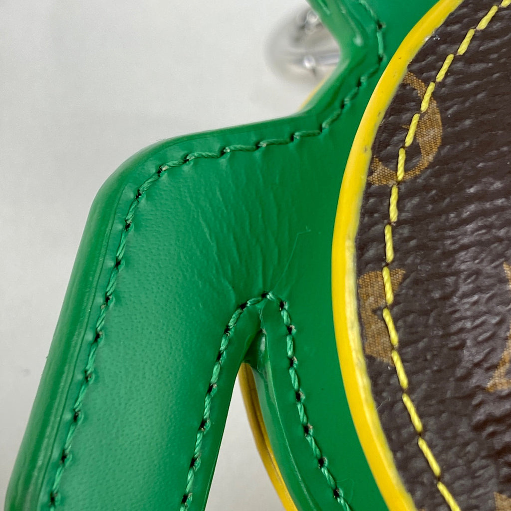 ルイ・ヴィトン キーホルダー LV タートル バッグチャーム カメ キーホルダー モノグラム レザー ブラウン グリーン M01471 レディース 【中古】brbag