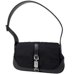 【在庫一掃】 グッチ ジャッキーライン ハンドバッグ ワンショルダー ハンドバッグ ナイロン ブラック 0072038 レディース 【中古】brbag