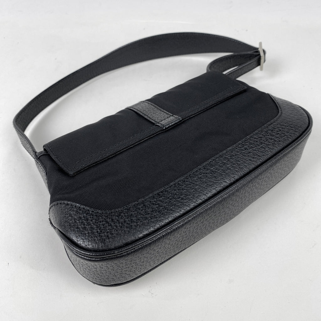 グッチ ジャッキーライン ハンドバッグ ワンショルダー ハンドバッグ ナイロン ブラック 0072038 レディース 【中古】brbag