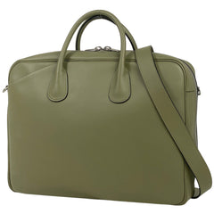 ヴァレクストラ デザイン ビジネスバッグ 2WAY ショルダーバッグ ハンドバッグ ビジネスバッグ レザー グリーン メンズ 【中古】brbag