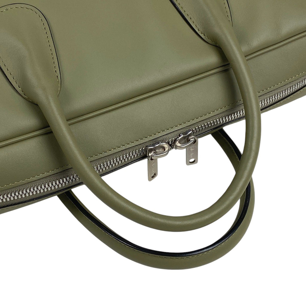 ヴァレクストラ デザイン ビジネスバッグ 2WAY ショルダーバッグ ハンドバッグ ビジネスバッグ レザー グリーン メンズ 【中古】brbag