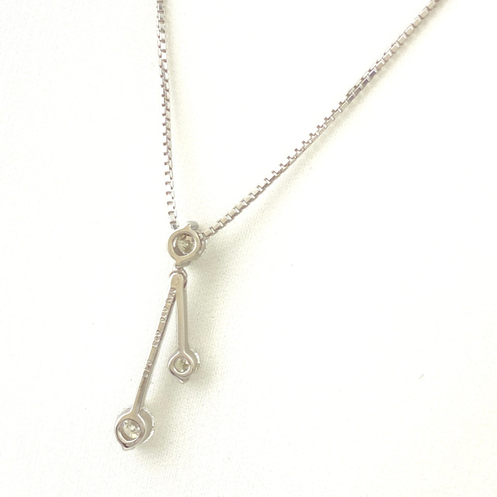 ダイヤモンド デザインネックレス プラチナ ペンダント ネックレス Pt900 Pt850 ダイヤモンド レディース 【中古】nbjwl