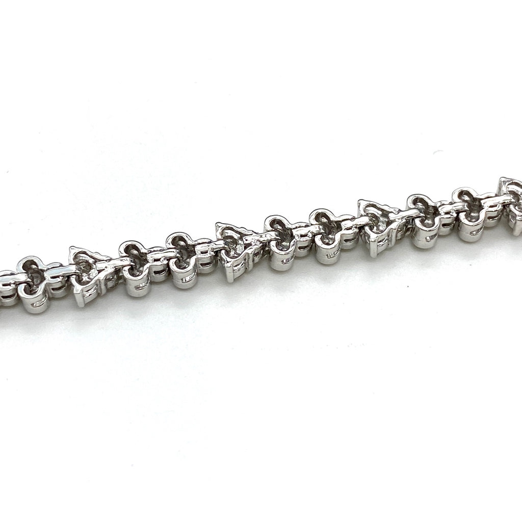 メレダイヤ デザインブレスレット WG ホワイトゴールド 腕輪 ブレスレット K18 WG ダイヤモンド レディース 【中古】nbjwl