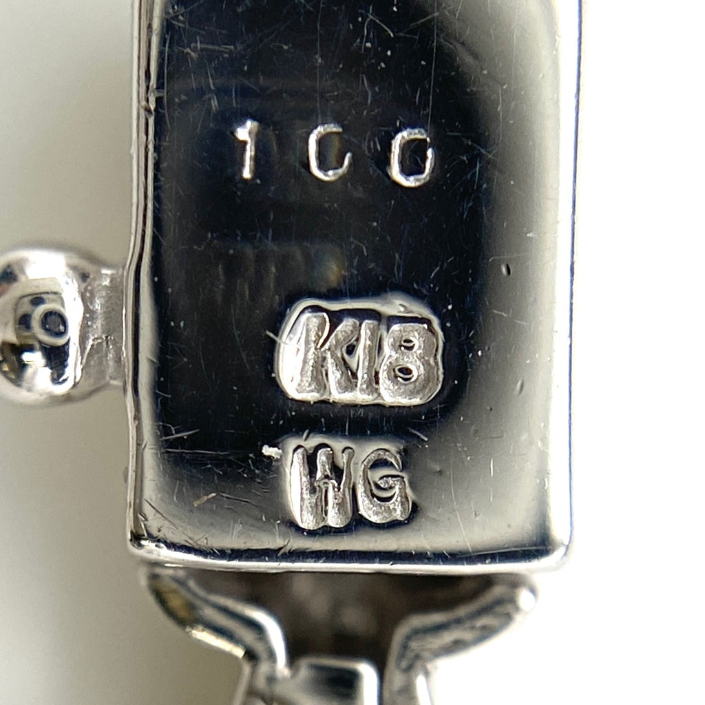 メレダイヤ デザインブレスレット WG ホワイトゴールド 腕輪 ブレスレット K18 WG ダイヤモンド レディース 【中古】nbjwl