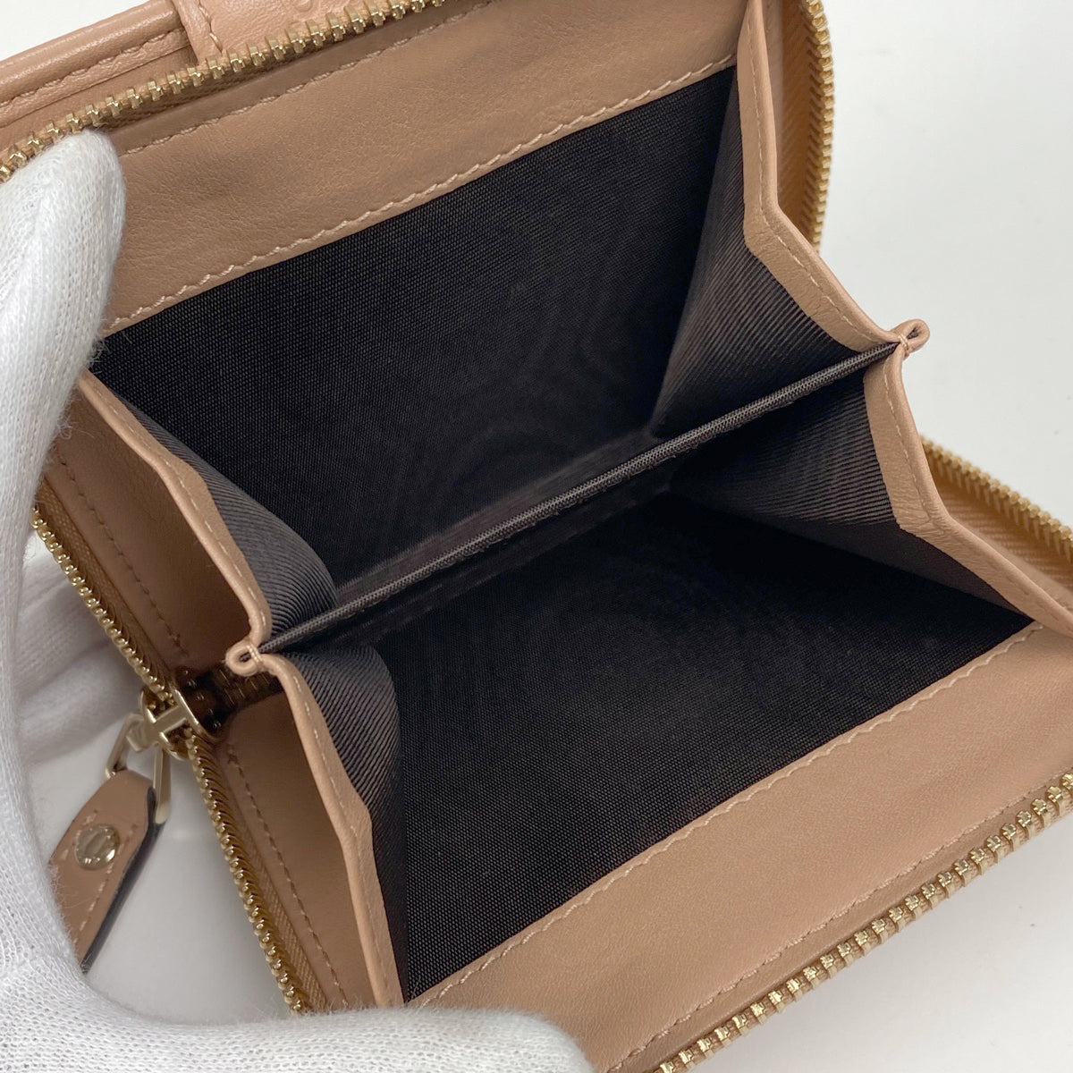 ほぼ未使用✨　グッチ マイクログッチ　シマ 長財布 二つ折り財布　箱&保存袋付き バイセル公式】グッチ マイクログッチシマ 二つ折り 財布