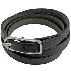 エルメス アピ 1 ブレスレット 腕輪 3連 ブレスレット レザー ブラック レディース 【中古】 bracc