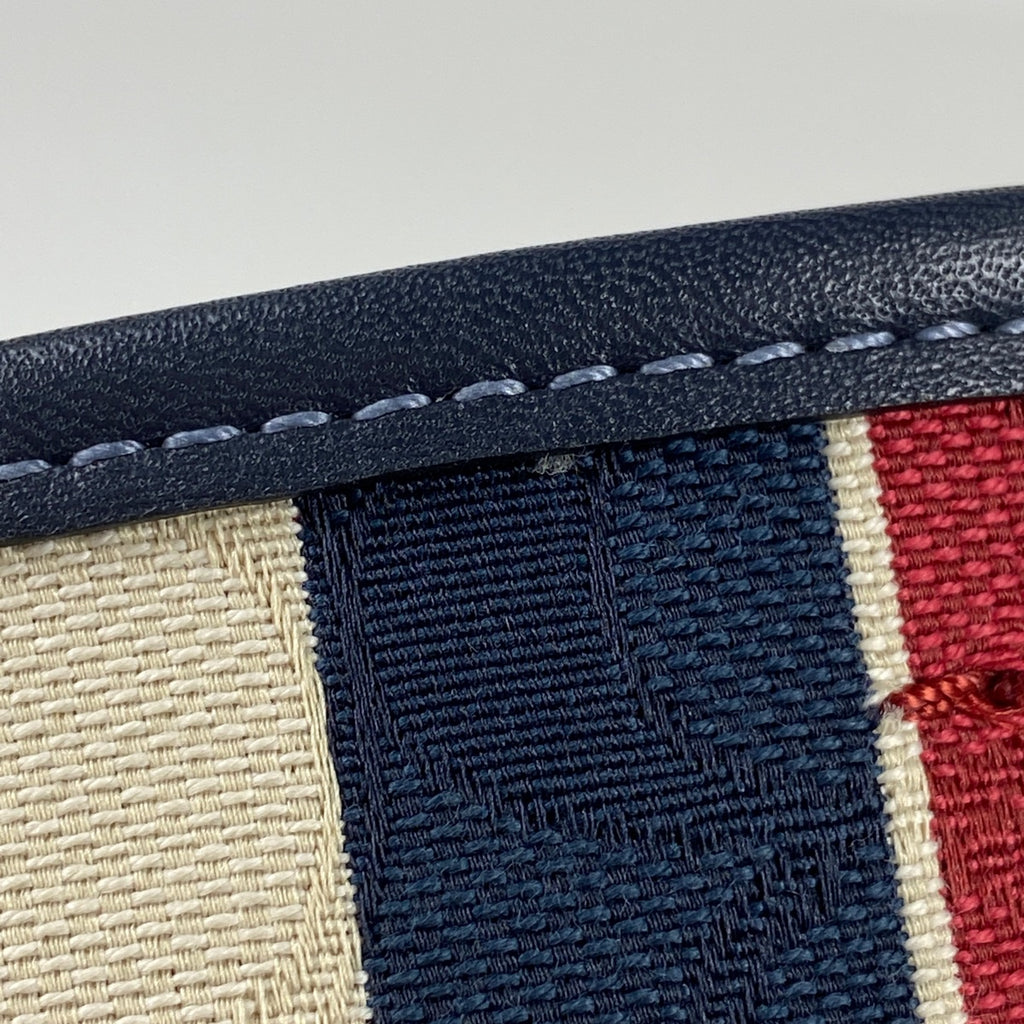 コーチ シグネチャー ハンドバッグ 2WAY ショルダーバッグ ハンドバッグ キャンバス ネイビー CA178 レディース 【中古】 brbag