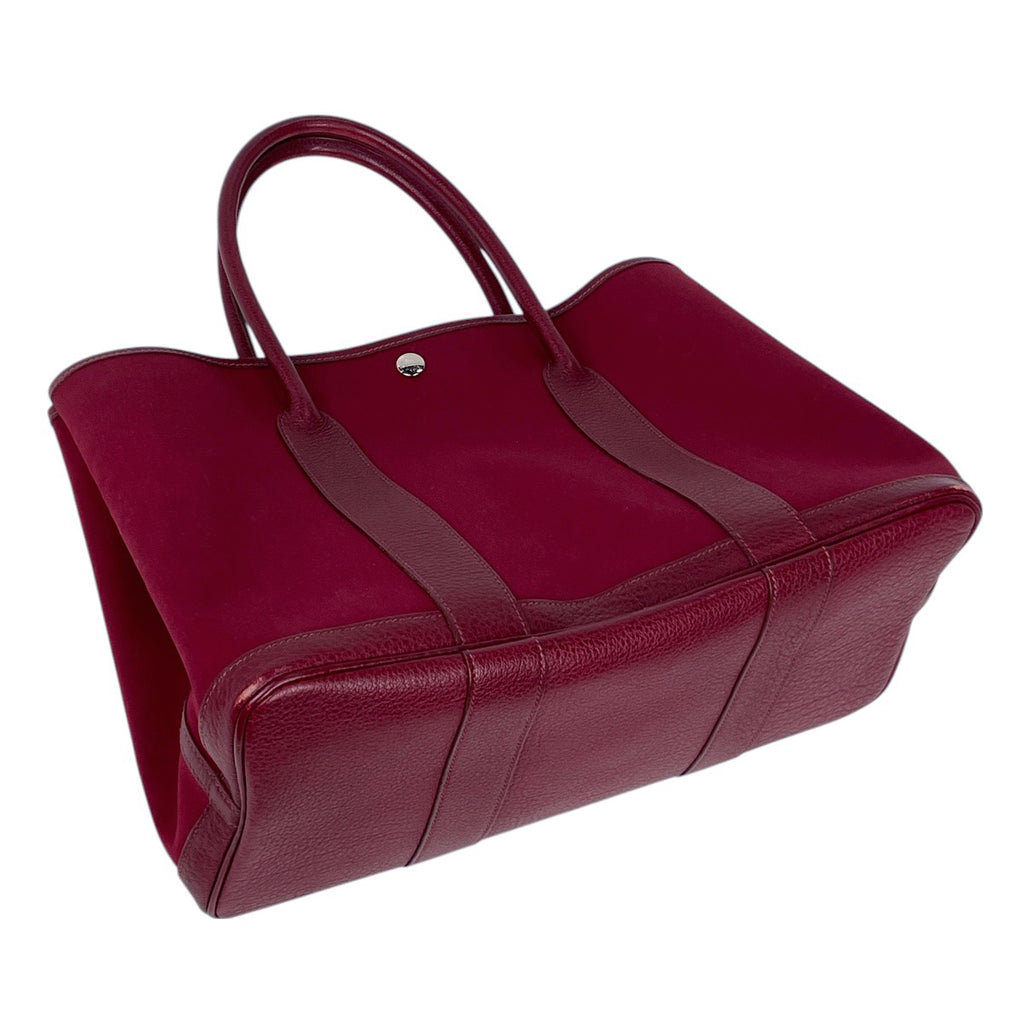 エルメス ガーデンパーティ PM ハンドバッグ トートバッグ トワルオフィシエ レッド □I レディース 【中古】brbag