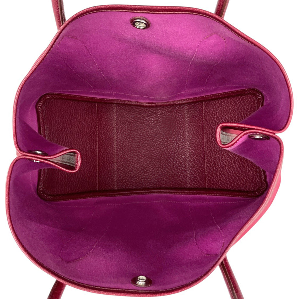 エルメス ガーデンパーティ PM ハンドバッグ トートバッグ トワルオフィシエ レッド □I レディース 【中古】brbag