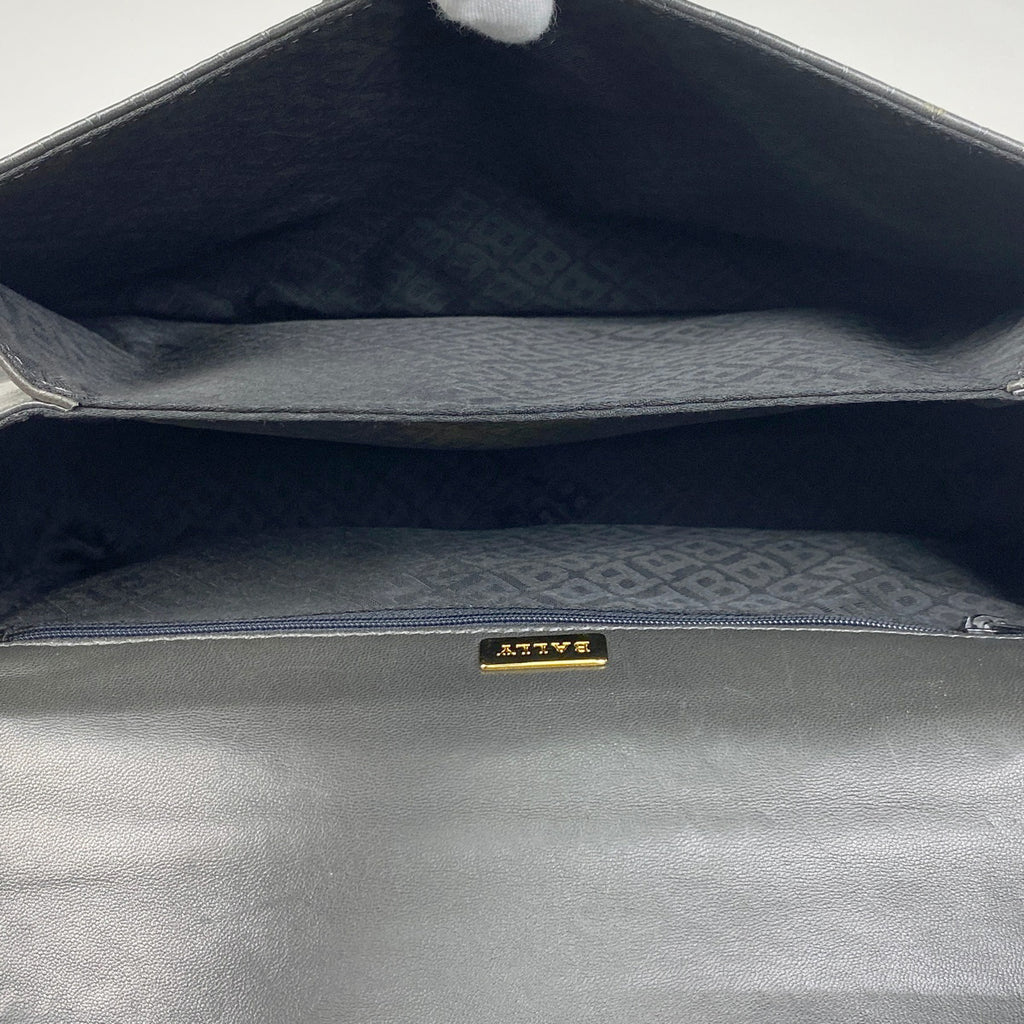 バリー ロゴ ショルダーバッグ キルティング ワンショルダー ショルダーバッグ レザー グレー レディース 【中古】brbag