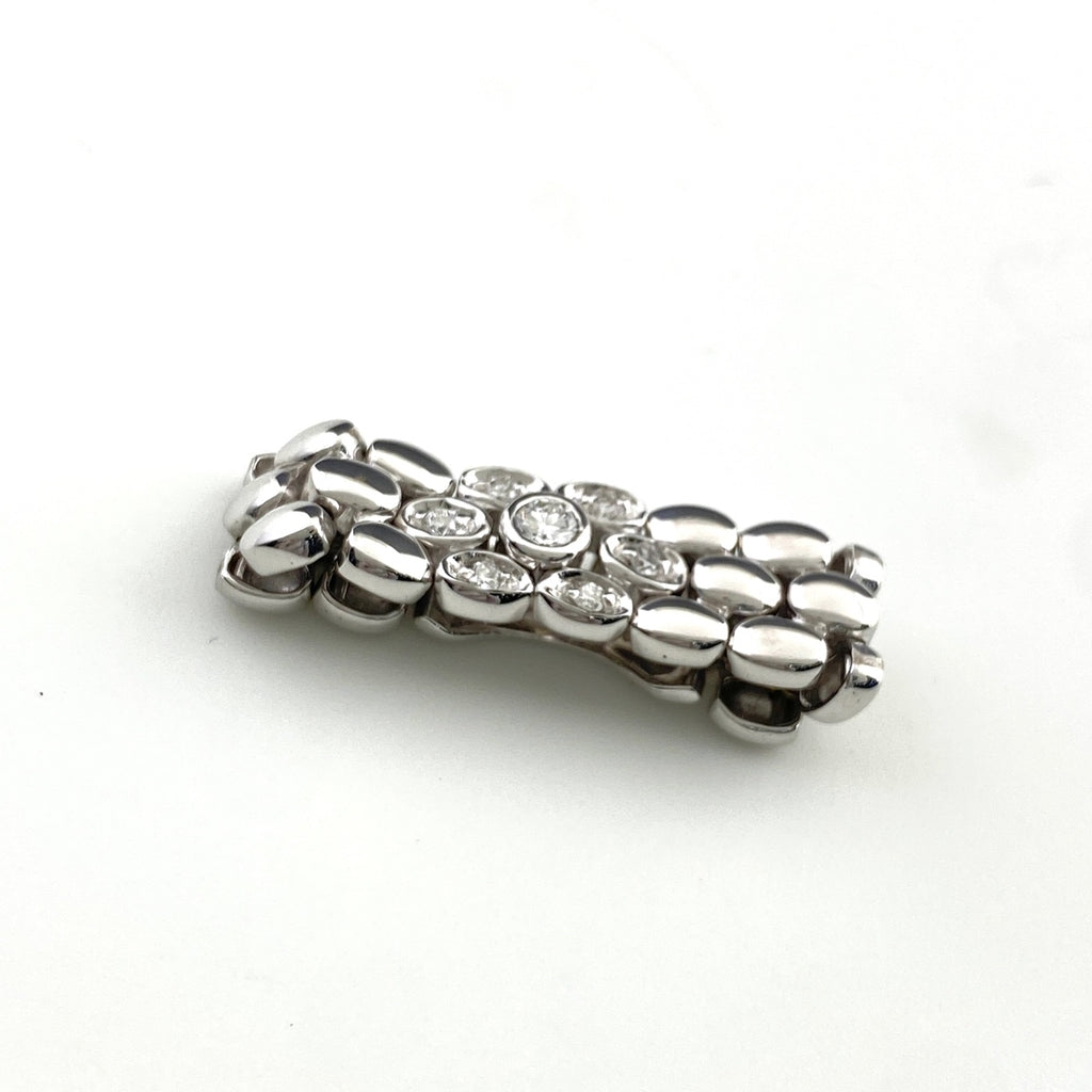 メレダイヤ デザインリング WG ホワイトゴールド 指輪 リング 14号 K18 WG ダイヤモンド レディース 【中古】nbjwl
