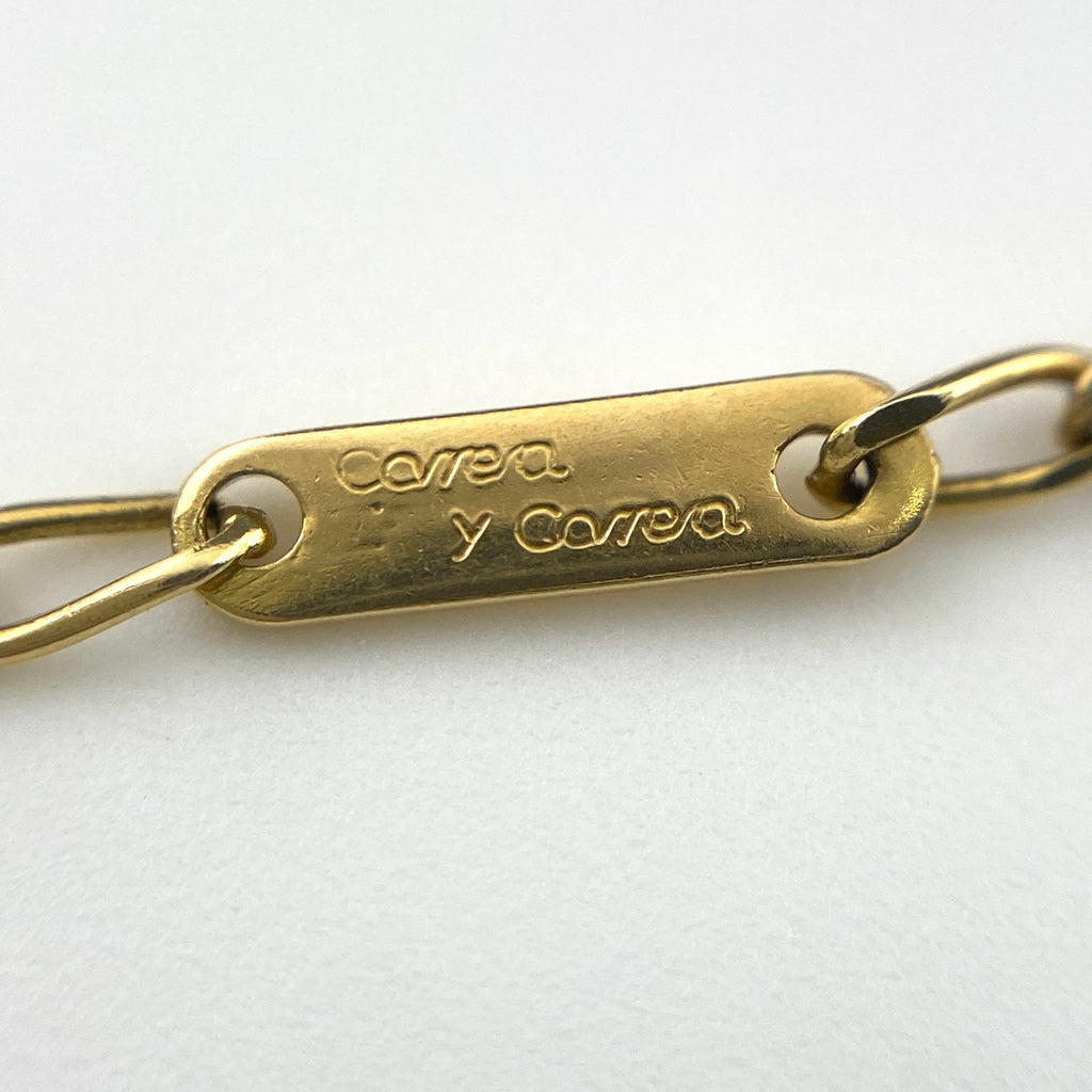 カレライカレラ サファイア デザインネックレス YG イエローゴールド ペンダント メレダイヤ ネックレス 750 サファイア ダイヤモンド レディース 【中古】brjwl