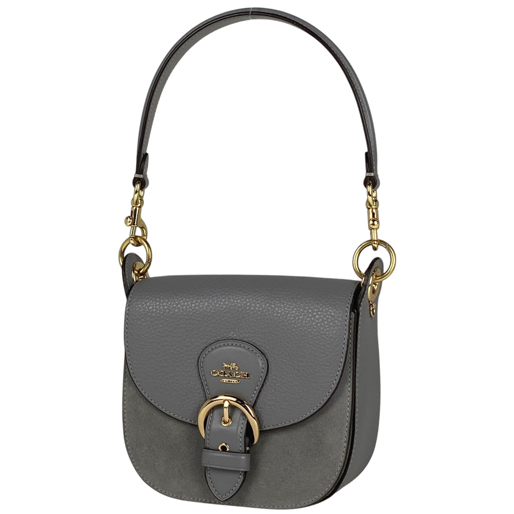 コーチ クリオ ショルダーバッグ 17 2WAY ロゴ ハンドバッグ ショルダーバッグ レザー グレー C5687 レディース 【中古】brbag
