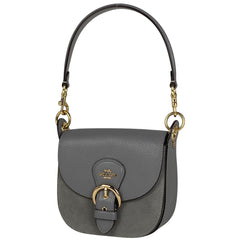 コーチ クリオ ショルダーバッグ 17 2WAY ロゴ ハンドバッグ ショルダーバッグ レザー グレー C5687 レディース 【中古】brbag
