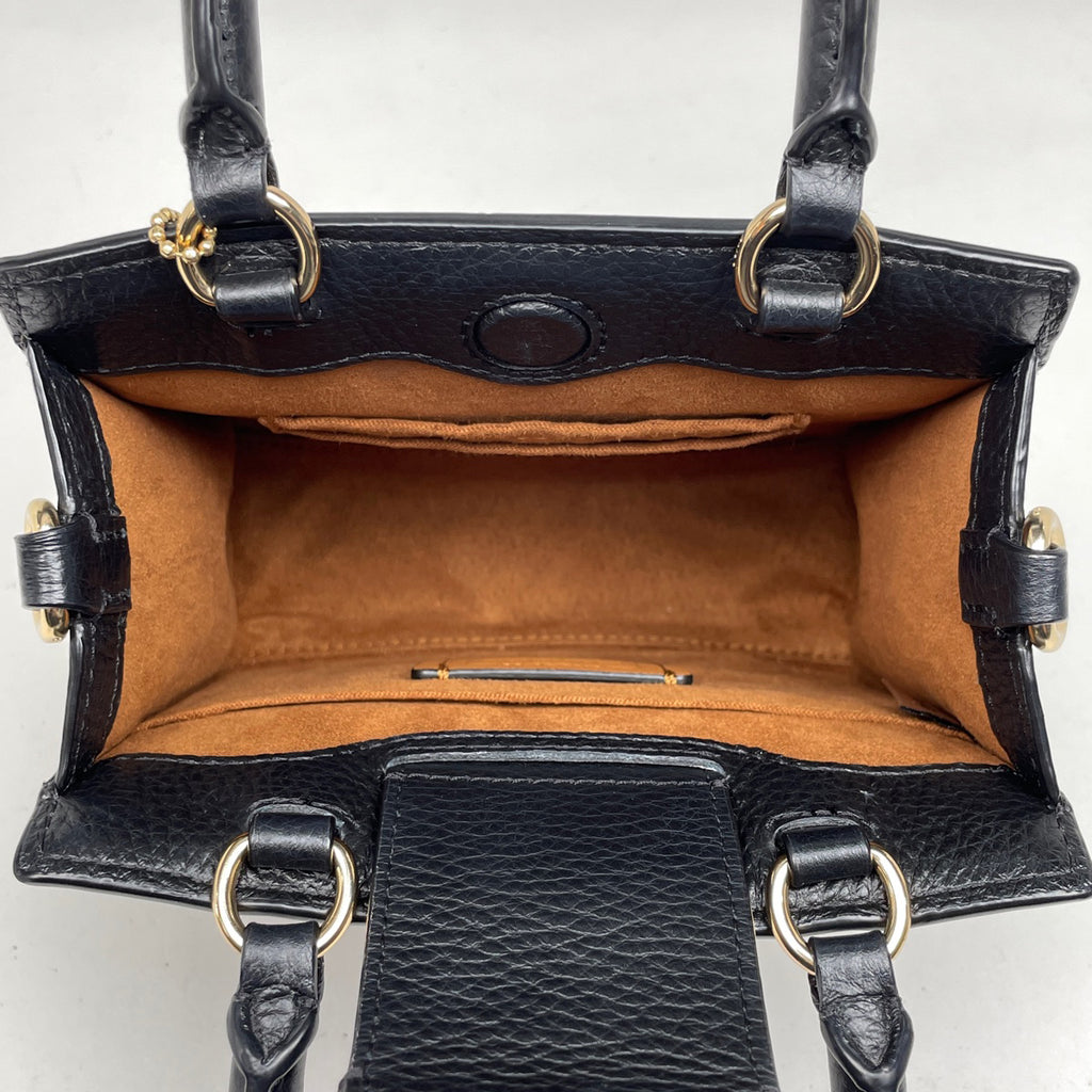 コーチ シグネチャー ハンドバッグ 2WAY ショルダーバッグ ハンドバッグ コーティングキャンバス ブラウン ブラック C7228 レディース 【中古】brbag