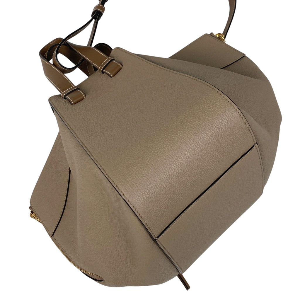 ロエベ ハンモック バッグ スモール アナグラム 2WAY ショルダーバッグ ハンドバッグ レザー ブラウン レディース 【中古】brbag