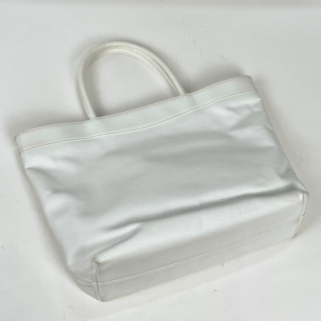 シャネル ココマーク トートバッグ ショルダーバッグ トートバッグ キャビアスキン ホワイト レディース 【中古】 brbag
