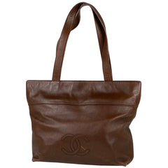 シャネル ココマーク トートバッグ ショルダーバッグ レザー ブラウン レディース 【中古】 brbag