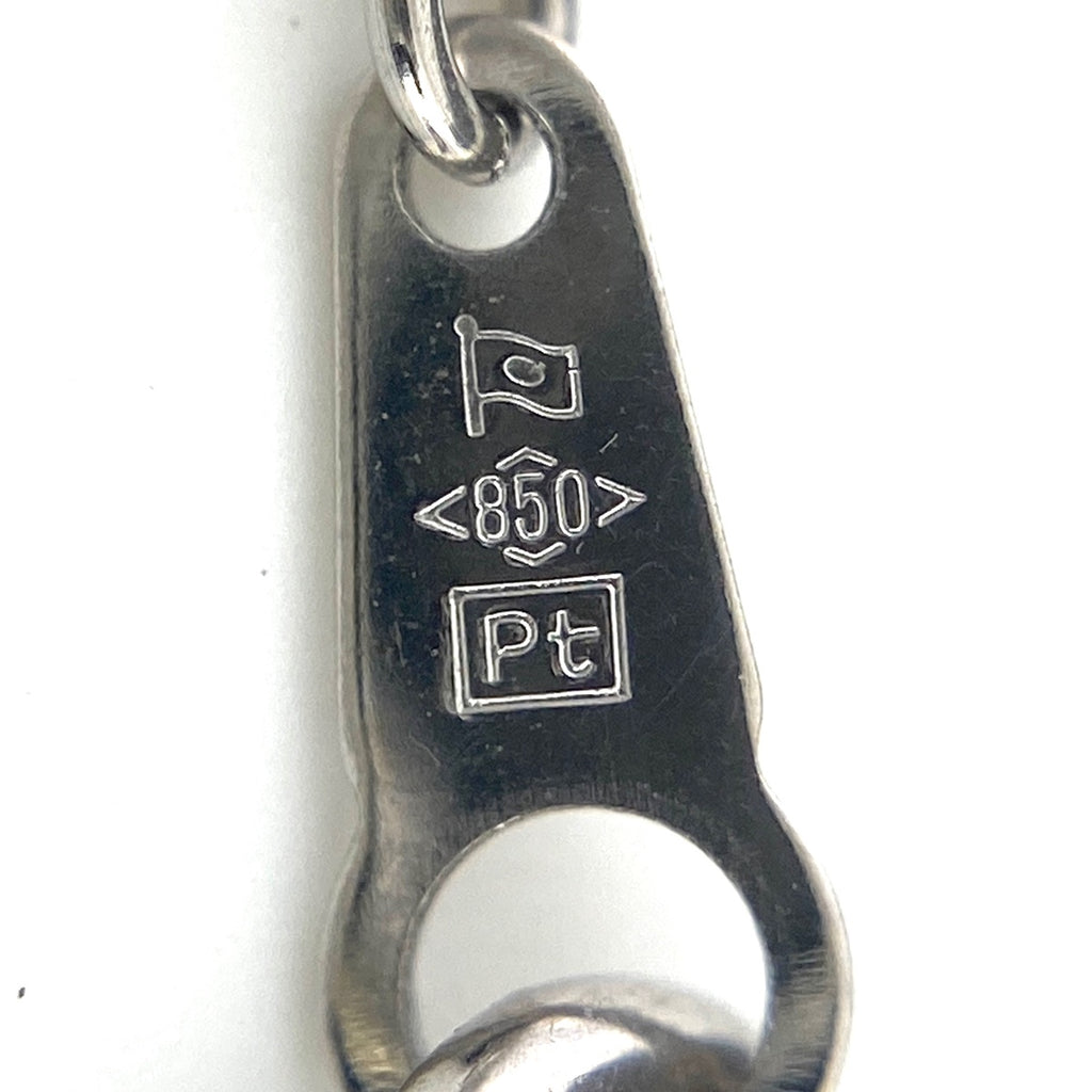 ドロップ モチーフ デザインネックレス プラチナ ペンダント メレダイヤ ダイヤモンド 雫 ネックレス Pt900 Pt850 アレキサンドライト レディース 【中古】nbjwl