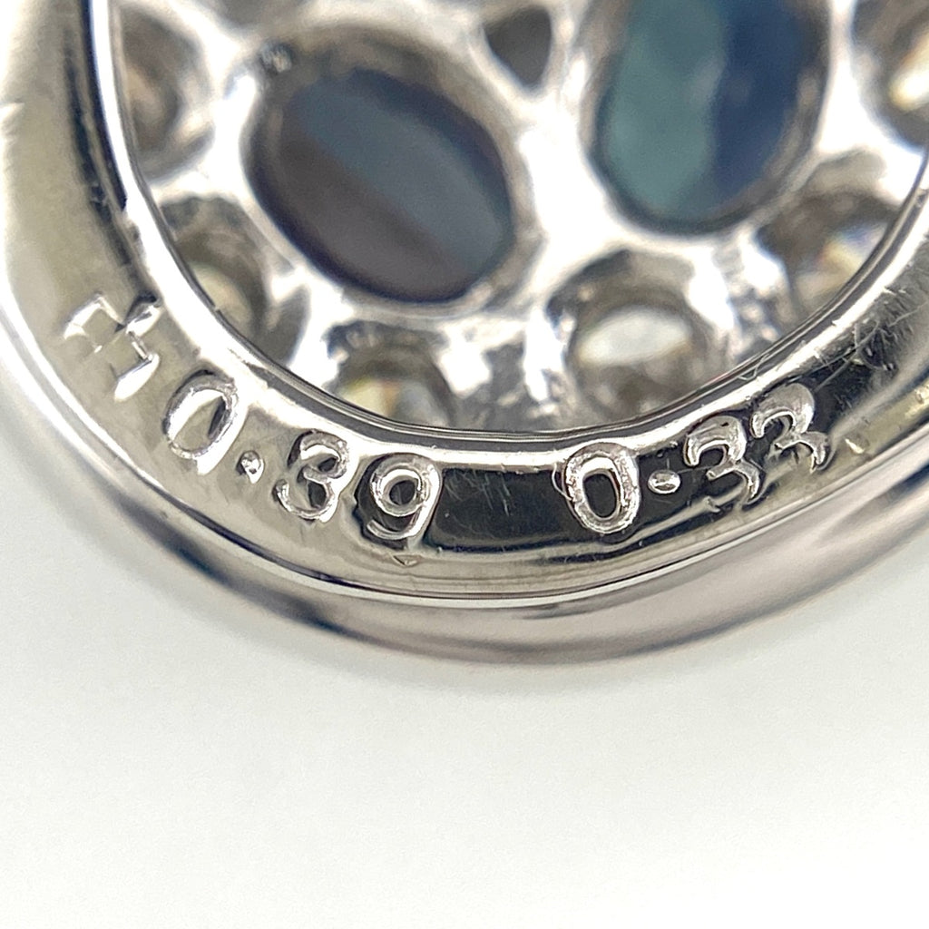 ドロップ モチーフ デザインネックレス プラチナ ペンダント メレダイヤ ダイヤモンド 雫 ネックレス Pt900 Pt850 アレキサンドライト レディース 【中古】nbjwl