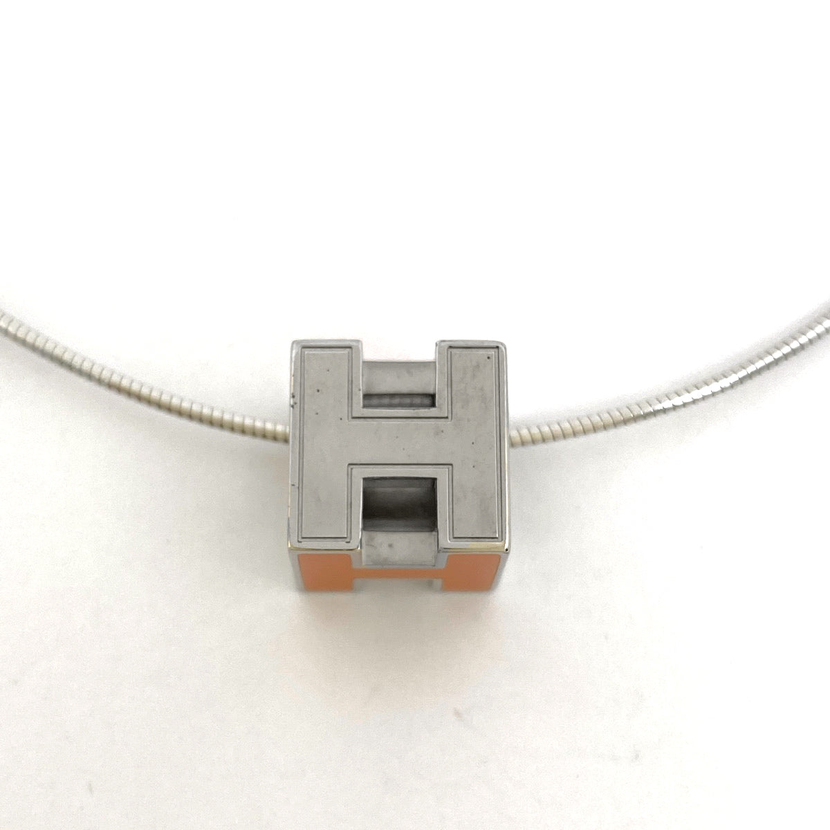 エルメス CAGE D'H H キューブ ネックレス HERMES 美品 エルメス カージュアッシュ Hキューブ ネックレス