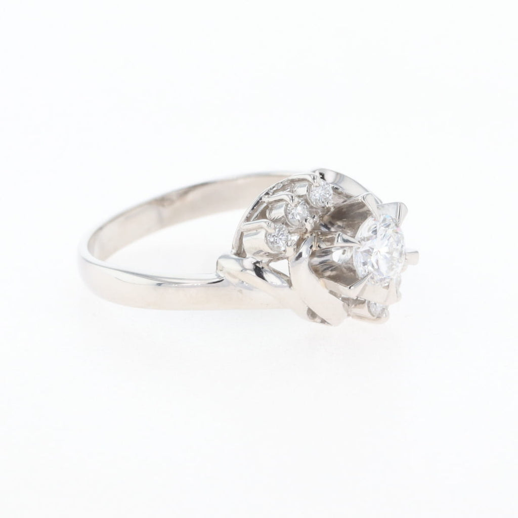 ダイヤモンド デザインリング プラチナ メレダイヤ 指輪 リング 9号 Pt850 ダイヤモンド レディース 【中古】nbjwl