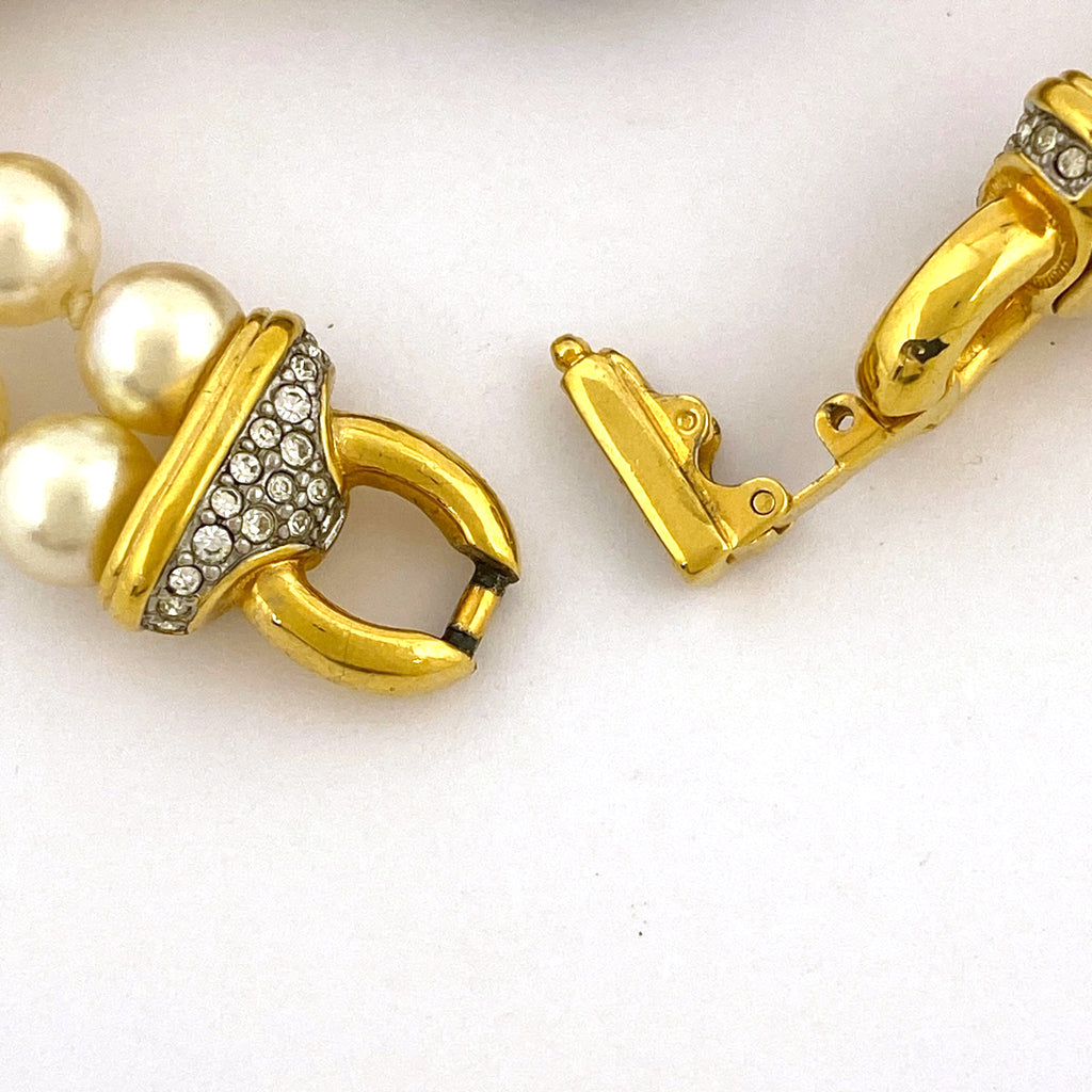 スワロフスキー フェイクパール ブレスレット カラーストーン ブレスレット レディース 【中古】bracc