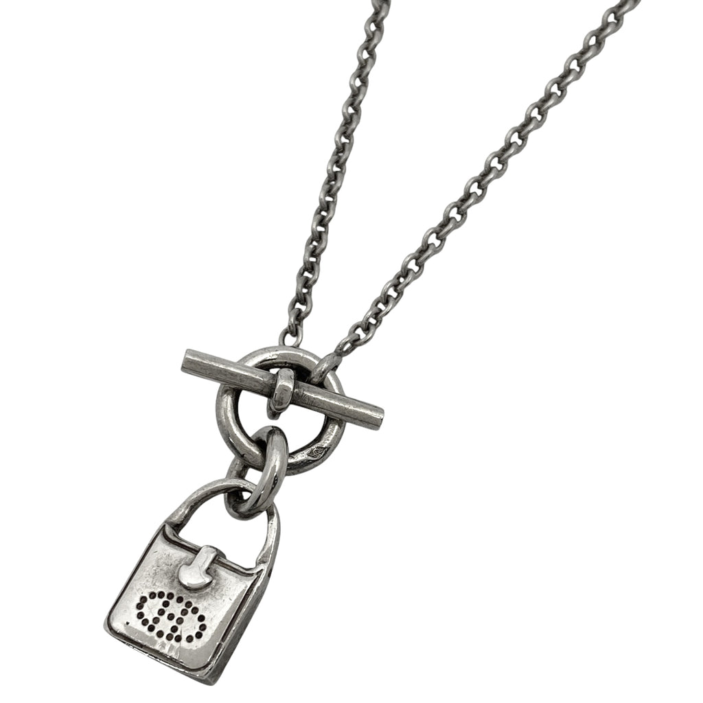 エルメス エブリンモチーフ ネックレス アミュレット Hロゴ ネックレス シルバー925 シルバー レディース 【中古】bracc