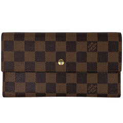 ルイ・ヴィトン ポルトフォイユ インターナショナル 札入れ 小銭入れ 三つ折り 長財布 ダミエ ブラウン N61217 レディース 【中古】 brbag