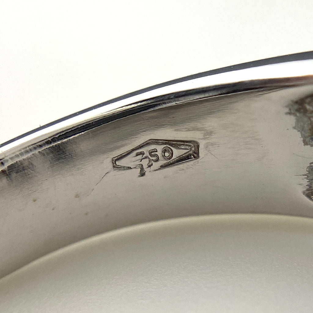 ゴールデンサファイア デザインリング 指輪 メレダイヤ リング 13号 750 ゴールデンサファイア レディース 【中古】nbjwl