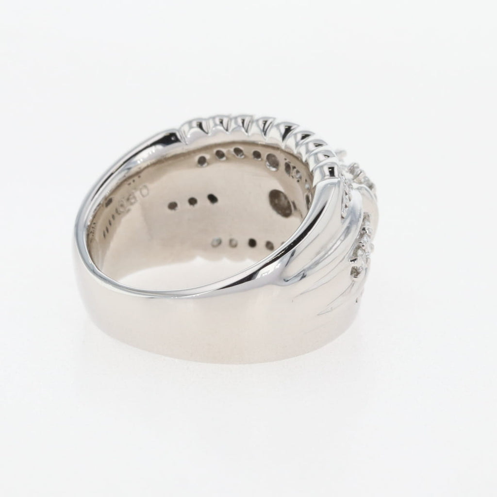 メレダイヤ デザインリング プラチナ 指輪 リング 6.5号 Pt900 ダイヤモンド レディース 【中古】nbjwl