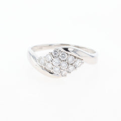 メレダイヤ デザインリング プラチナ 指輪 リング 16.5号 Pt900 ダイヤモンド レディース 【中古】nbjwl