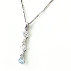 メレダイヤ デザインネックレス WG ホワイトゴールド ペンダント ネックレス K18 WG ダイヤモンド レディース 【中古】nbjwl