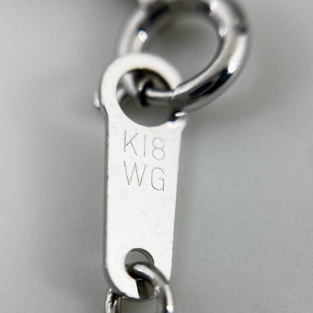 メレダイヤ デザインネックレス WG ホワイトゴールド ペンダント ネックレス K18 WG ダイヤモンド レディース 【中古】nbjwl