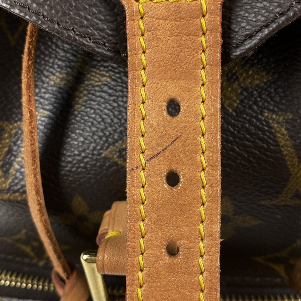 ルイ・ヴィトン モンスリ MM バックパック デイパック リュック モノグラム ブラウン M51136 レディース 【中古】