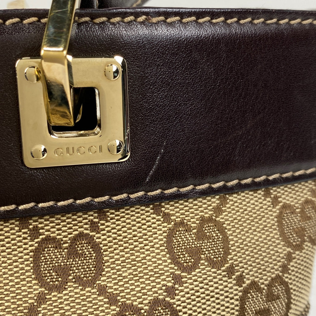 【在庫一掃】 グッチ GGキャンバス トートバッグ ハンドバッグ トートバッグ GGキャンバス ベージュ ブラウン 145994 レディース 【中古】 brbag