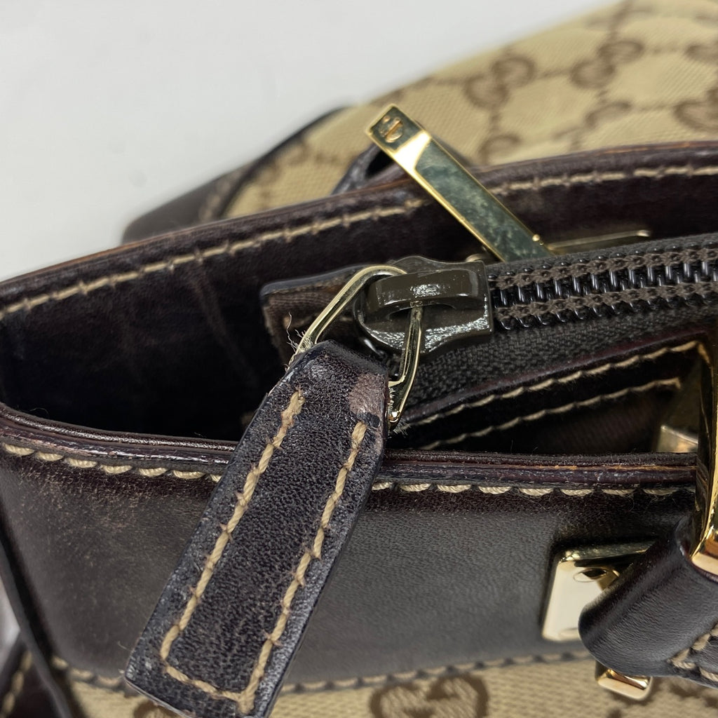 【在庫一掃】 グッチ GGキャンバス トートバッグ ハンドバッグ トートバッグ GGキャンバス ベージュ ブラウン 145994 レディース 【中古】 brbag