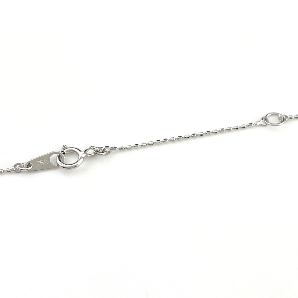【在庫一掃】 アルファベットモチーフ デザインネックレス WG ホワイトゴールド ペンダント メレダイヤ 750 K ネックレス K18 WG ダイヤモンド レディース 【中古】 nbjwl