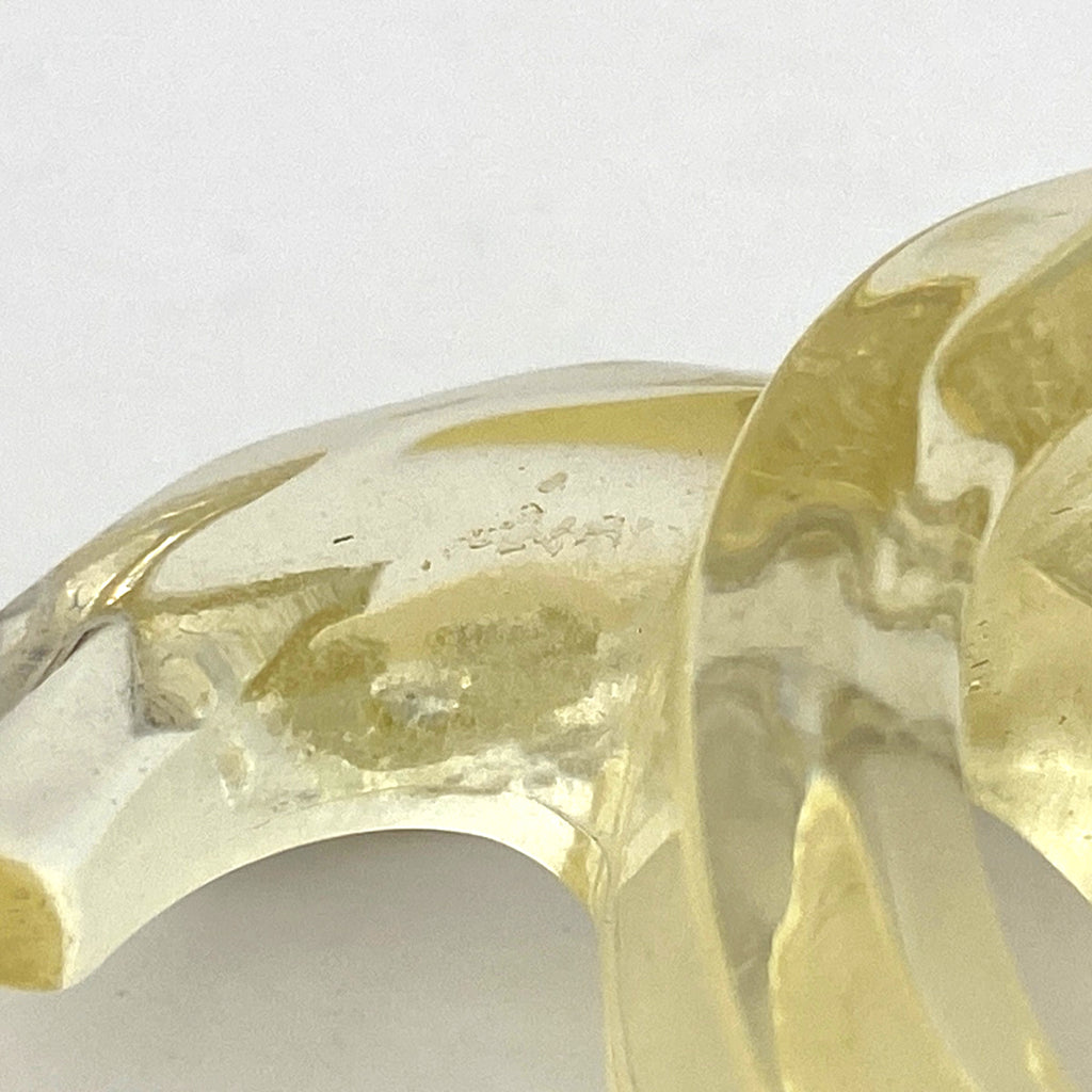 シャネル ココマーク ブローチ ファッションアクセサリー ブローチ プラスチック シルバーメッキ クリア レディース 【中古】bracc