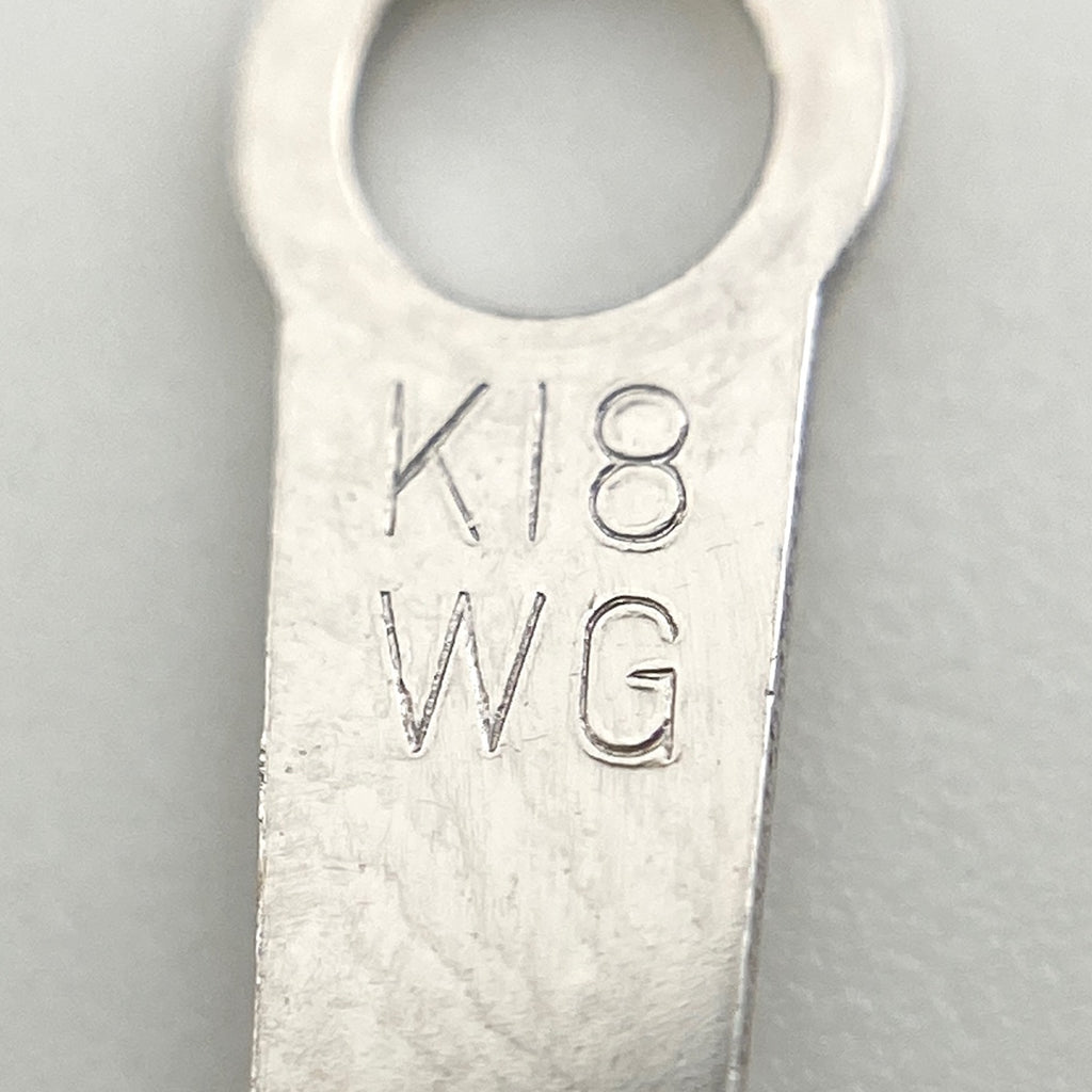 クロスモチーフ デザインネックレス WG ホワイトゴールド ペンダント メレダイヤ 十字架 ネックレス K18 WG ダイヤモンド レディース 【中古】nbjwl