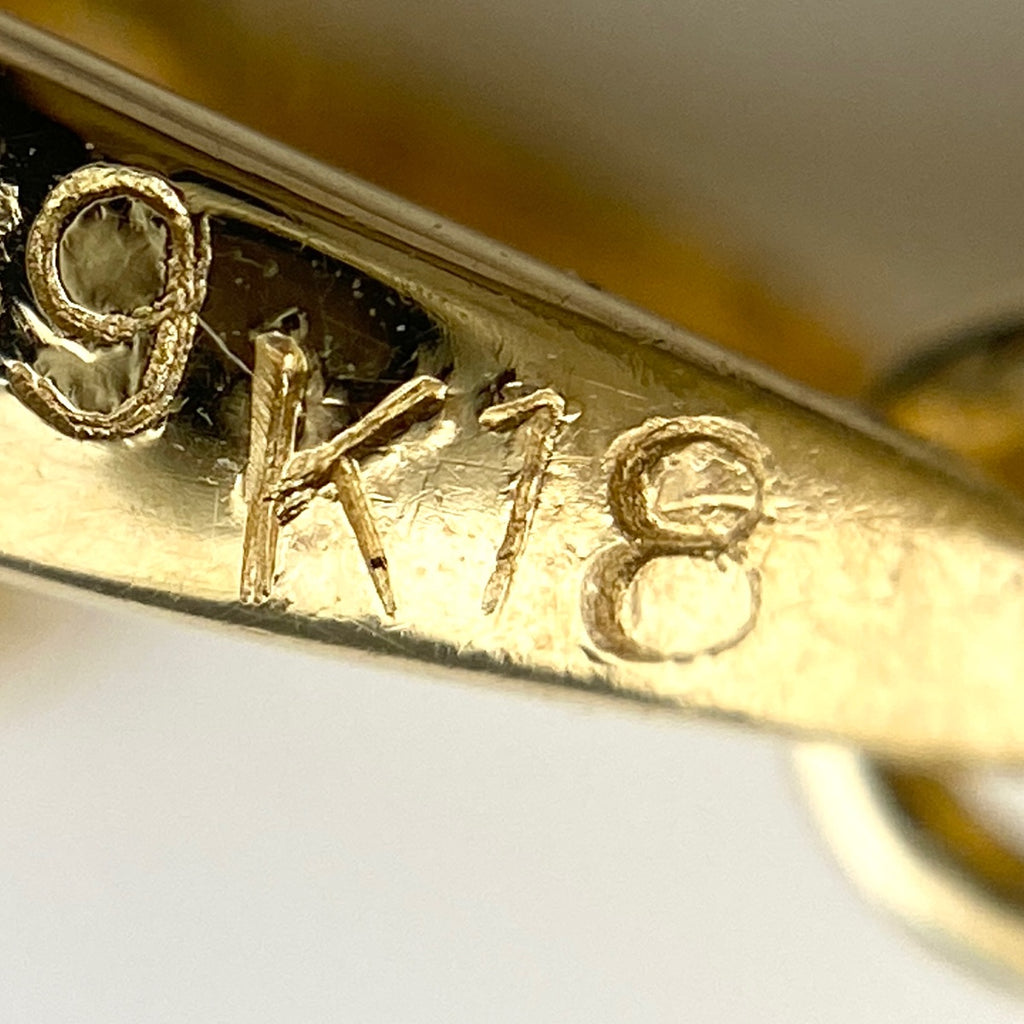 メレダイヤ デザインネックレス YG イエローゴールド ペンダント ネックレス K18 ダイヤモンド レディース 【中古】nbjwl