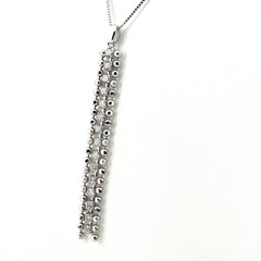 メレダイヤ デザインネックレス WG ホワイトゴールド ペンダント ネックレス K18 WG ダイヤモンド レディース 【中古】nbjwl