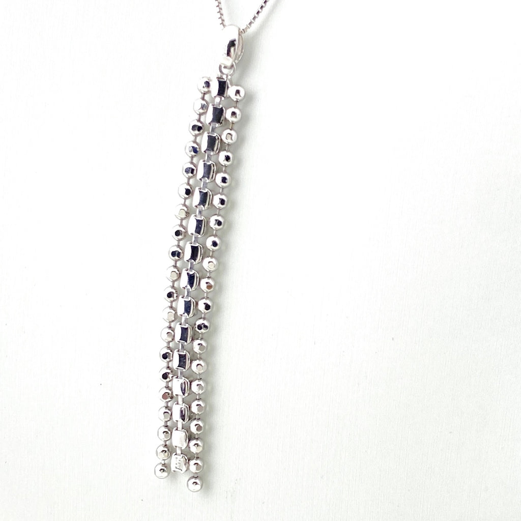 メレダイヤ デザインネックレス WG ホワイトゴールド ペンダント ネックレス K18 WG ダイヤモンド レディース 【中古】nbjwl