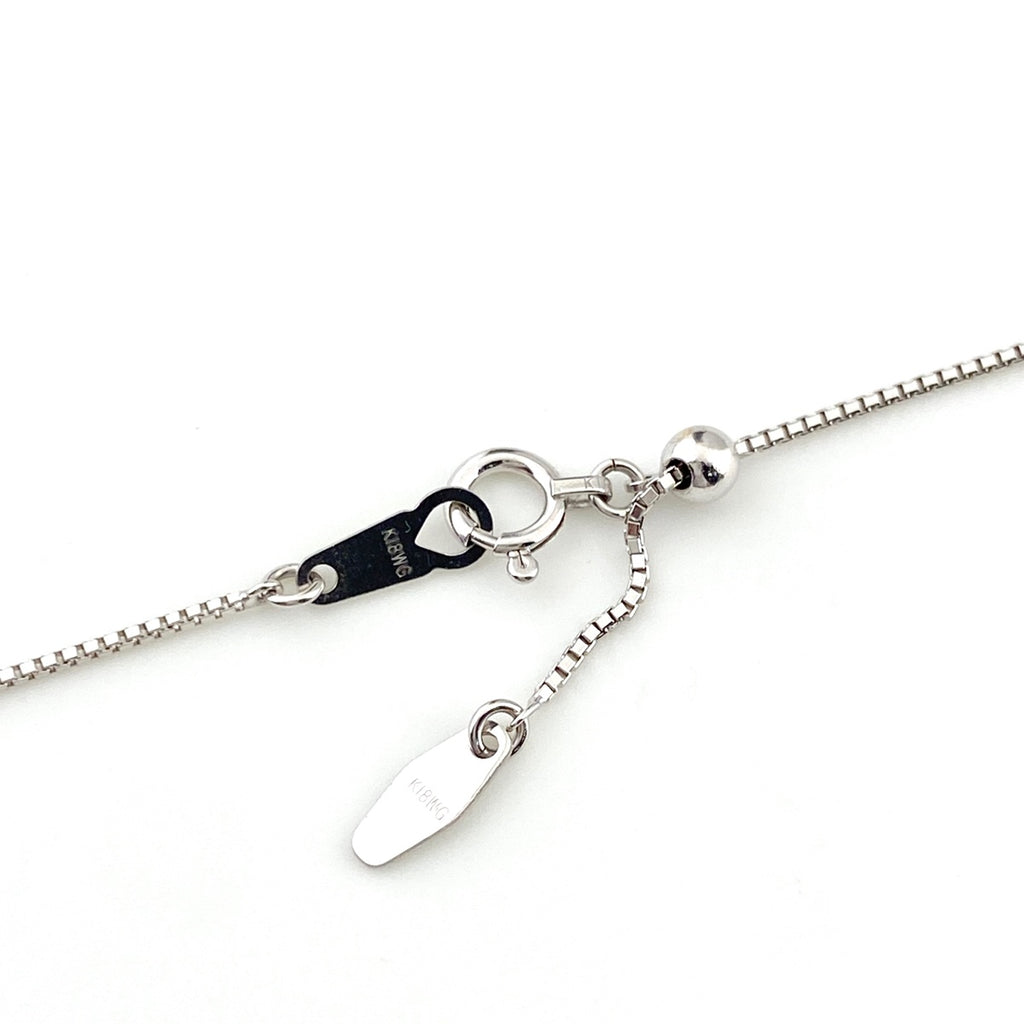 メレダイヤ デザインネックレス WG ホワイトゴールド ペンダント ネックレス K18 WG ダイヤモンド レディース 【中古】nbjwl