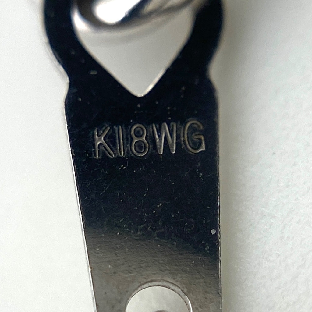 メレダイヤ デザインネックレス WG ホワイトゴールド ペンダント ネックレス K18 WG ダイヤモンド レディース 【中古】nbjwl