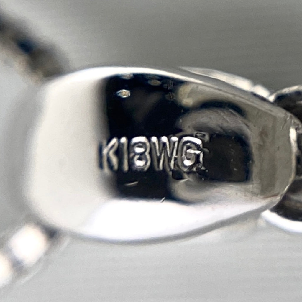 メレダイヤ デザインネックレス WG ホワイトゴールド ペンダント ネックレス K18 WG ダイヤモンド レディース 【中古】nbjwl