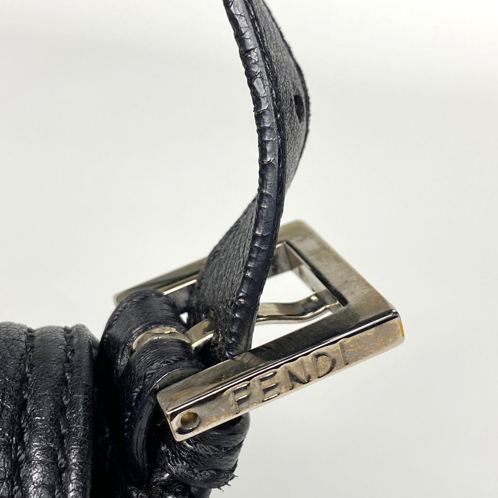 フェンディ ズッカロゴ ショルダーバッグ ワンショルダー マンマバケット ショルダーバッグ レザー ブラック 8BR001 レディース 【中古】brbag